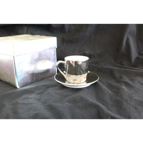 1970 GEORG JENSON Set Of Four Demitasse Cups Saucers Fitz & Floyd  New In Box - Picture 2 of 10